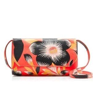 J.Crew Multicolor Hibiscus Print Crossbody Clutch Purse Bag - NWT